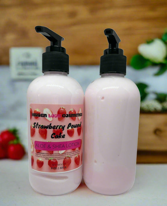 Strawberry Pound Cake Aloe + Shea Lotion